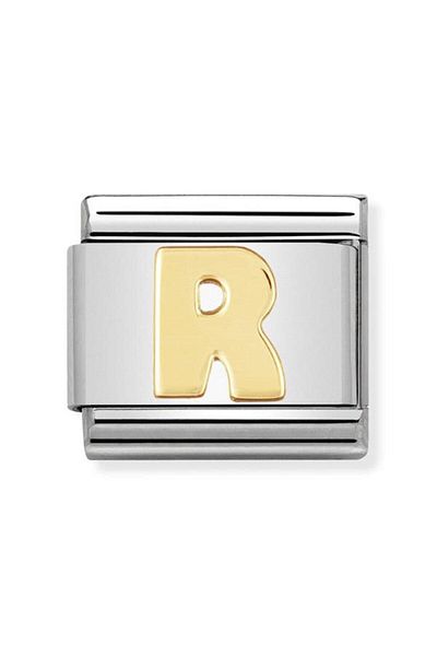 NOMİNATİON Composable Classic Decorative Link - Letters - Letter R - (18 R) 18k Gold