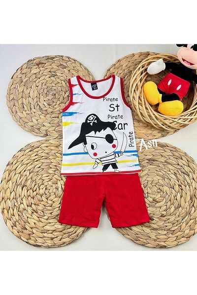 FURKYY Zero Arm Summer Pirate - Printed Top and Bottom Set