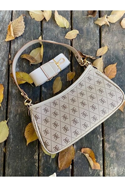 SHIKIRTI Monogram Ayarlanabilir Çapraz Askılı Kadın Omuz Çantası