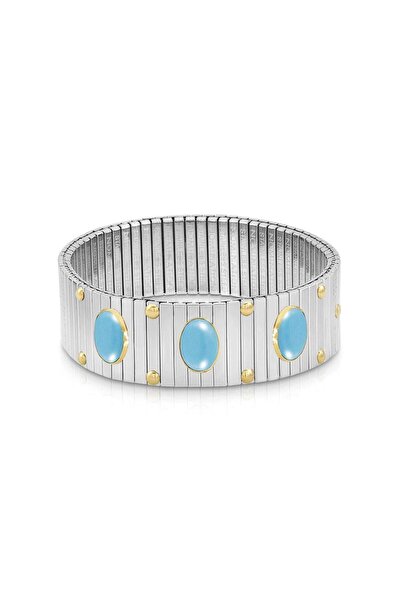 NOMİNATİON Extensıon Bracelet (xl) In Stainless Steel With 18k Gold And 3 Sto...