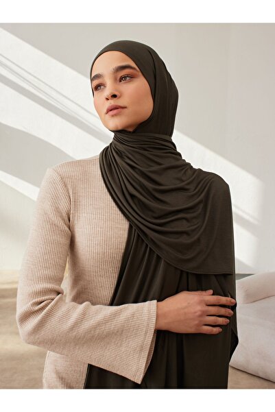 Femple Modest Premium Χακί Τζέρσεϊ Σάλι - 180x70 εκ. Hijab