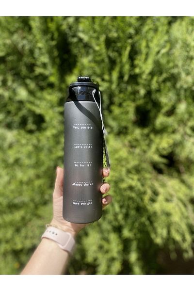 Gıpta 600 ml Unbeaten Tritan Flask with Straw Black