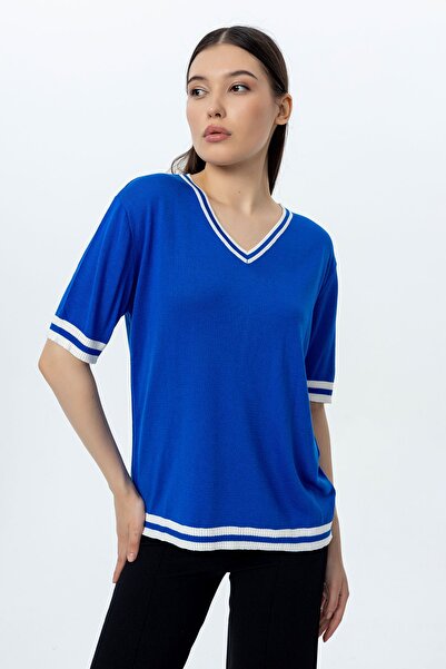 GND Tricou de sezon cu decolteu în V - Detaliat