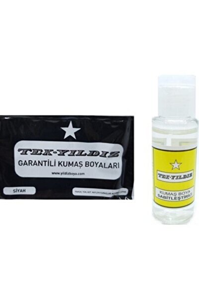 Genel Markalar Tek Yıldız Siyah Kumaş Boyası Ve Sabitleştirici Sabitleyici Sa...