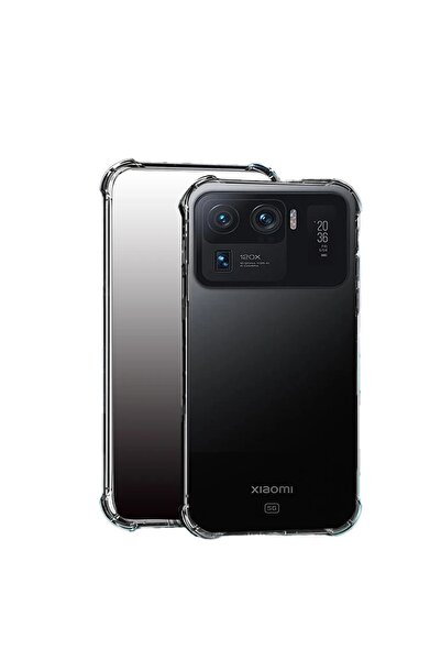 NANOSPACE Xiaımi Mi 11 Ultra İle Uyumlu Kılıf Anti Shock Köşeli Silikon Şeffa...