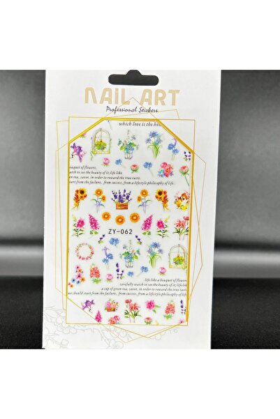 Anil Professional Cosmetics Süsleme Sticker 3 Li Paket - Farklı Desenlerle Tırnak Süsleme,3 Adet