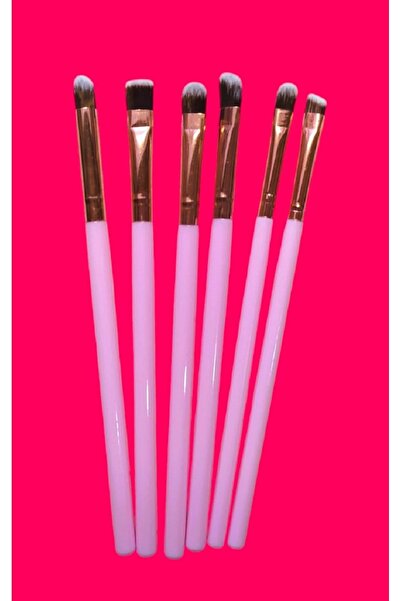 MONİCATİME مجموعة فرش مكياج ملونة محمولة مكونة من 6 قطع - احترافية