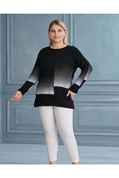 Te&Te Γυναικεία μπλούζα με σχέδια σε μεγάλο μέγεθος