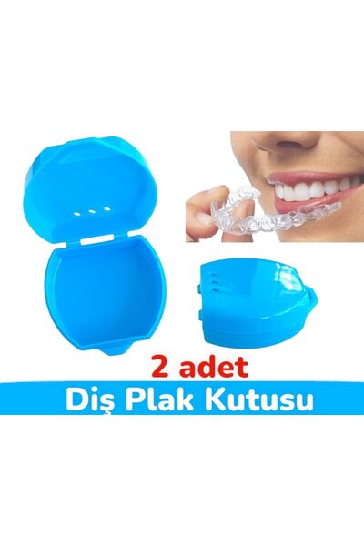 Vulli Şeffaf Plak Kutusu 2 adet Gece Diş Plak Kutusu