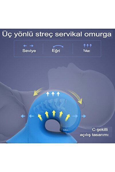 Reidan Oval Boyun Düzleşmesi Yastığı Omuz Sedyesi Gevşetici Traksiyon Cihazı Yastık Servikal Düzeltici