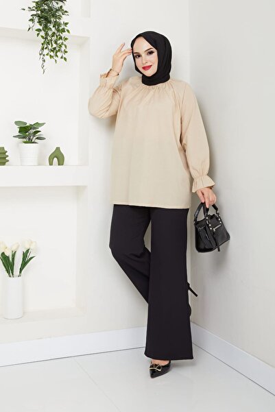 CNG MODA Cămașă cu mânecă adunată