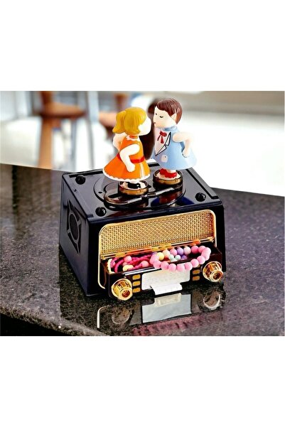 çerçi Nostaljik Radyo Tasarımlı Figürlü Müzik Kutusu