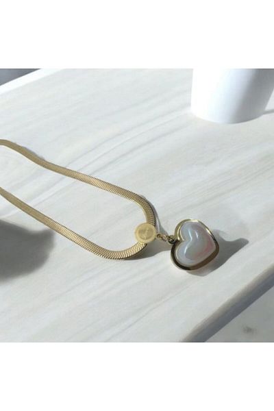 Sude Steel Italian Chain Heart Necklace