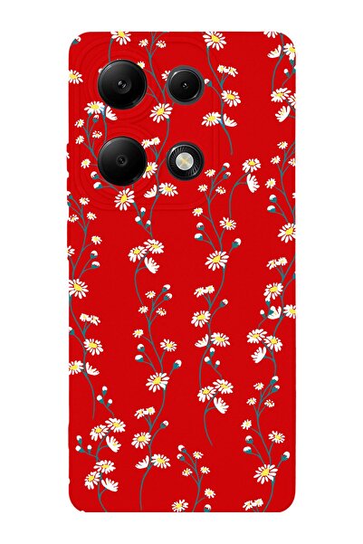 shoptocase Redmi Note 13 Pro 4G Uyumlu Papatya Sarmaşığı Desenli Silikon Tele...