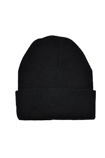 LİDER TİCARET Black Color Acrylic Wool Knitted Double Layer Beret