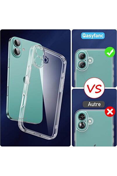 m.tk moveteck Case for iPhone 16 Transparent Silicone with Camera Protection Colorless Launch Cover Full Containers