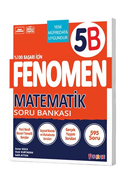 Kurmay Yayınevi FENOMEN OKUL 5 MATEMATIK (B) SORU BANKASI / 9786057790170