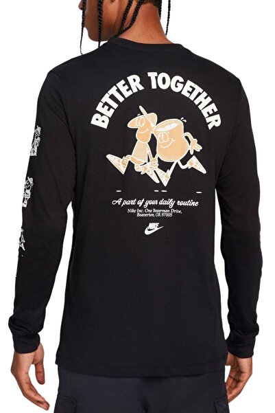 Nike Sportswear Siyah Uzun Kollu Erkek T-shirt