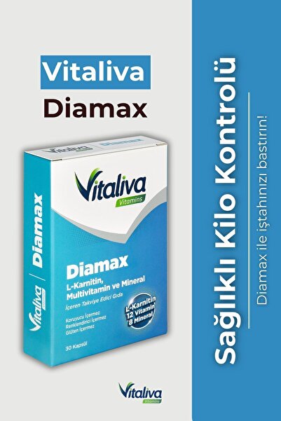 Vitaliva Vitamins Diamax L-karnitin, Multivitamin Ve Mineral Içeren Takviye Edici Gıda