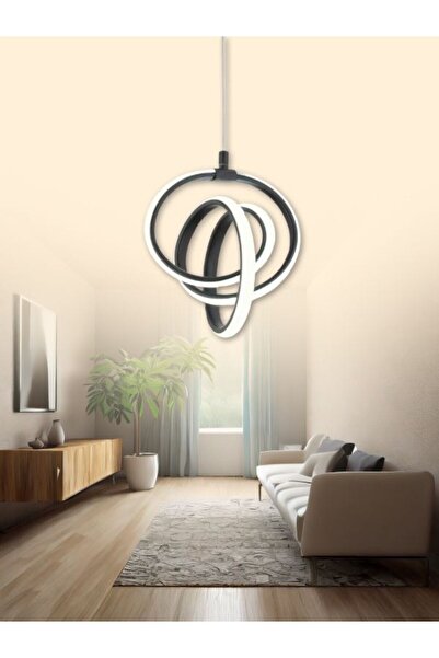 ÖZGÜL AYDINLATMA Modern Ledli Sarkıt Tek Rernk Avize Plüton Model