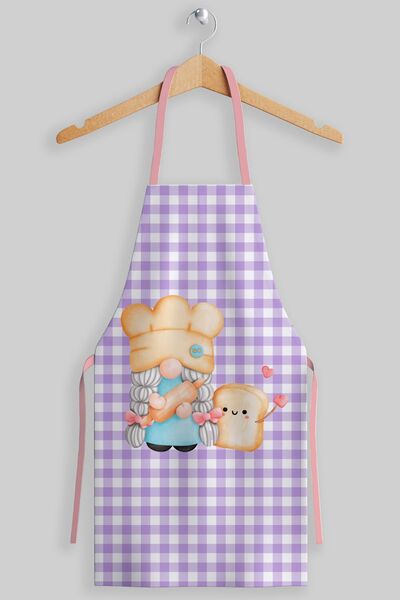 AYSHOME مجموعة Ays Home Gingham مكونة من 2 مآزر مطبخ للأم والطفل