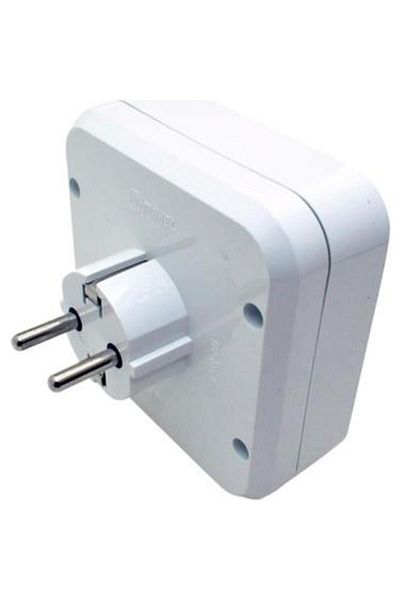 MAKEL 4-Piece White Golyat Socket - Square Grounded