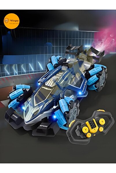 Wingzy Uzaktan Kumandalı Akrobat Araba, Sesli, Şarjlı, Buhar Çıkartan 1:12 Ölçek Stunt RC Araç