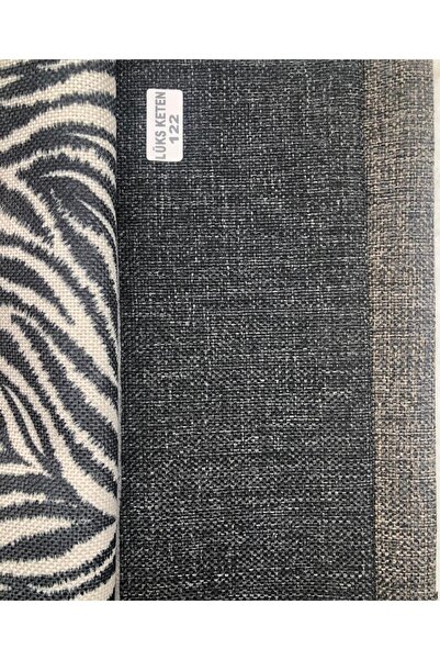 ALFA KUMAŞ VE SUNİ DERİ Lüks Keten Döşemelik Kumaş Premıum Siyah