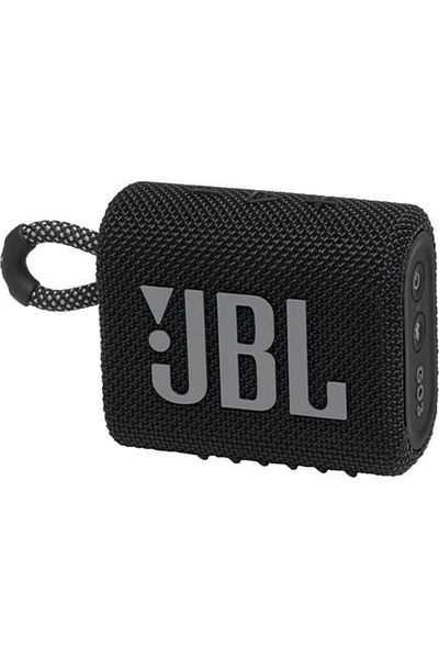 JBL مكبر صوت بلوتوث أسود من Go 3 - قنبلة صوت مقاومة للماء، محمولة، بطارية 5 ساعات، توزيع رسمي لمدة عامين