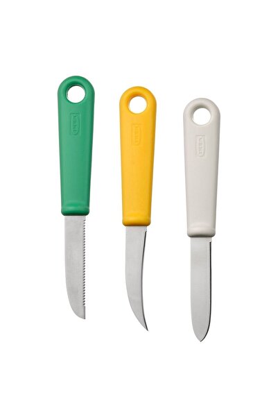 IKEA 3 Lü Soyma Bıçağı Seti Uzunluk: 18 Cm İkea 3 Adet Sebze Soyucu Bıçak Pas...