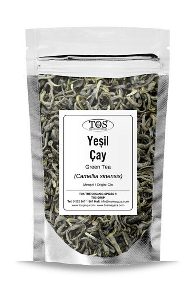 TOS The Organic Spices Green Camellia Sinensis 250 Gr - 1St Quality Green Tea