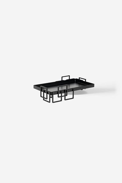 Rarart Concept Метална подложка за презентации Natty Black Square от 2 части - многофункционален органайзер