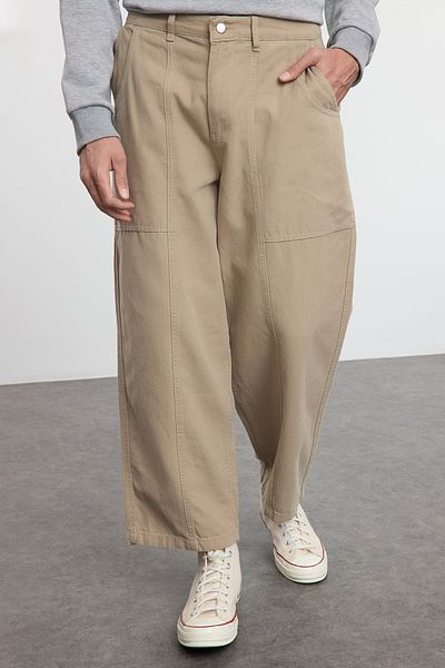 Trendyol Collection Unisex-Hose in Nerz-Ballon-Passform – TMNAW25PL00008