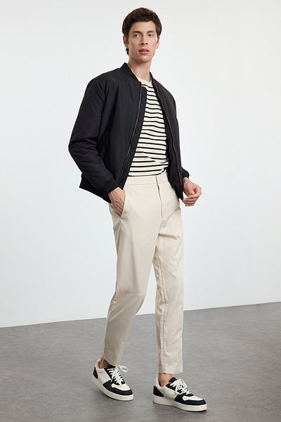 Trendyol Collection Тъкан габардин - тесни панталони с еластичен ластик на талията Tmnaw25Pl00019