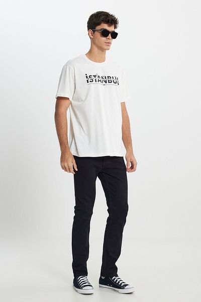 Lee Weißes T-Shirt mit normaler Passform und Rundhalsausschnitt aus 100 % Baumwolle