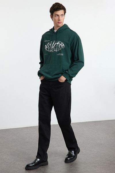 Trendyol Collection Μαύρο 90's/Baggy Fit Loose τζιν τζιν παντελόνι TMNSS24JE00012