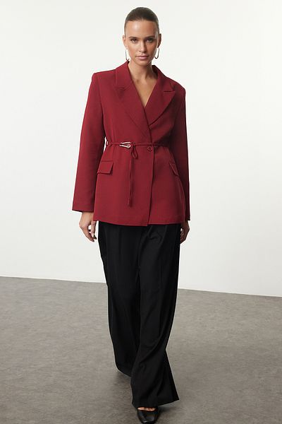 Trendyol Collection Weinrote Blazerjacke – TWOAW25BC00007
