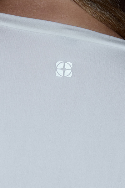 Trendyol Collection Scuba Fabric White Diver - Reflektorová potištěná halenka Thmaw25Bz00009