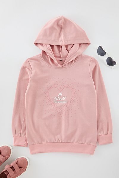 TRENDYOLKIDS Bavlněná pletená mikina se vzorem srdce - Tkdaw25Sw00012