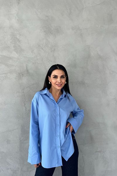 Seda Yalçın Atelier Cămașă de bază albastră cu mânecă lungă