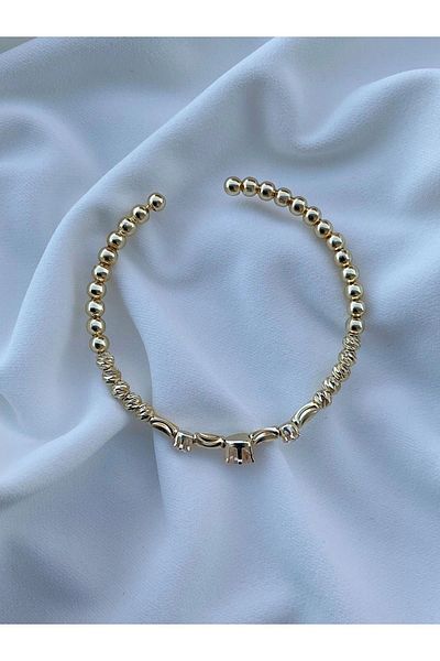 Eylülün Takısı Gold Color Stoned Women's Dorica Heart Bracelet
