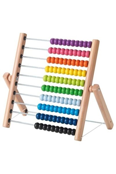 IKEA Abaküs Ahşap Oyuncak Sayı Oyunu Genişlik: 39 Cm Yükseklik: 33 Cm Masif Kayın Ağacı