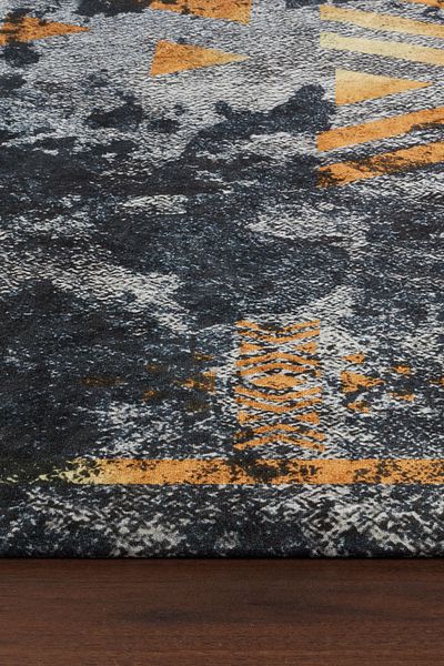 RENKLİBUTİK 6 M2 Modern Patterned Velvet Textured Carpet Cover - Non-Slip and Elastic