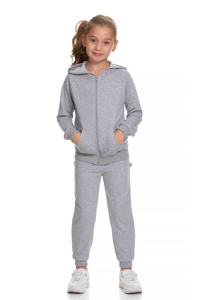 E-Trendy Girl's Zippered Hooded Tracksuit Set