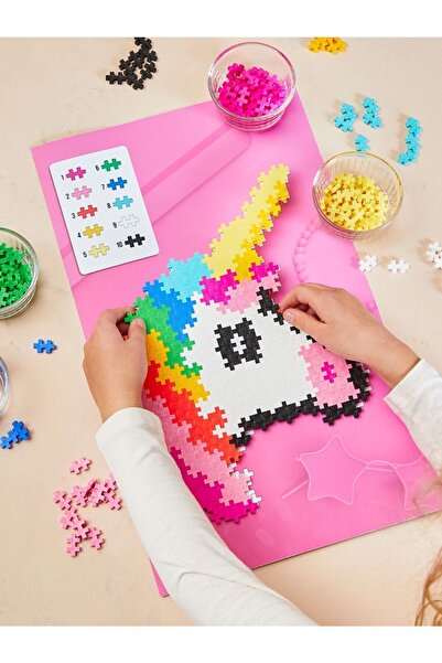 TOYFEST Plus - Plus Minecraft Temalı Kutuda By Number Unicorn Lego Yapı Oyuncağı ( 250 Parça ) 3929