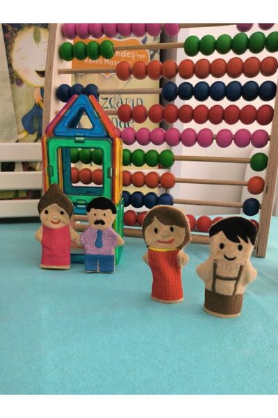 TOYFEST 10 lu Parmak Kukla Drama Oyun Aktivite Seti - İnsanlar Aile Üyeleri