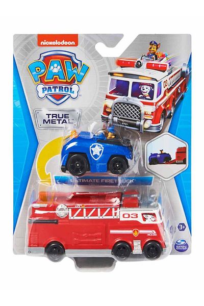 TOYFEST سيارة فرقة الإطفاء ترو ميتال من باو باترول - سيارات مارشال وتشيس 6 - 12 سم