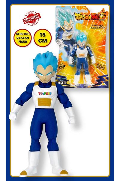 TOYFEST مجسم Monster Flex Dragon Ball المطاطي الناعم الممتد 15 سم - سايان بلو فيجيتا