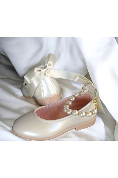 pinkchıld حذاء باليرينا مزين باللؤلؤ للفتيات