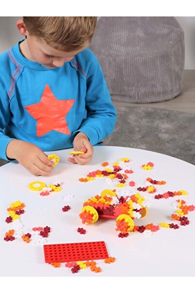 TOYFEST Plus - Plus Minecraft Temalı Silindir Kutuda Color Cars Fire - Ateş Araba Yapı Oyuncağı (200 Parça)